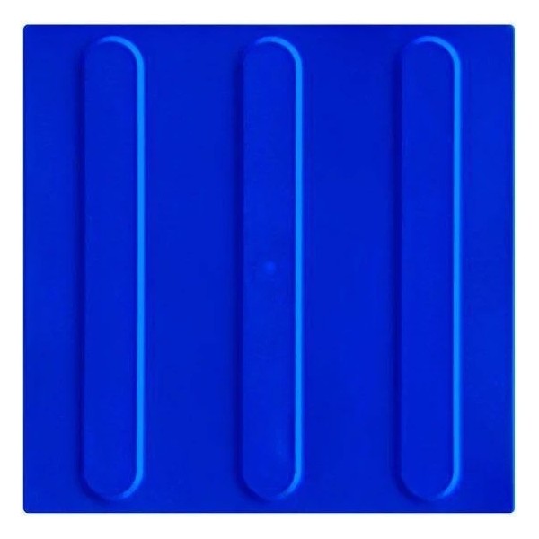 Piso Tátil Direcional PVC Azul 16pçs 25x25cm 1m²